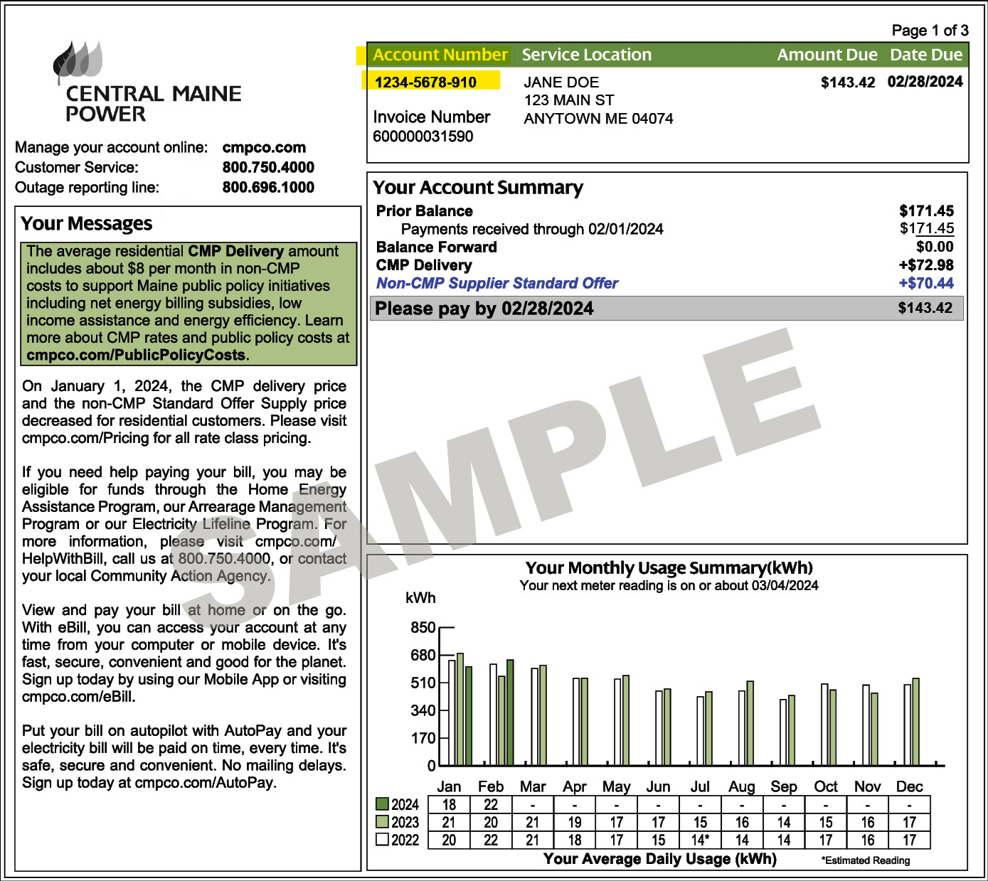 Find your account number
