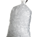 Isolated shot of bag of ice